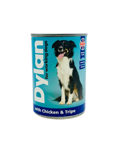 Dylan 12 Pack Tripe & Chicken Working Dog Tins 400g