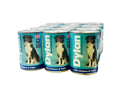 Dylan 12 Pack Tripe & Chicken Working Dog Tins 400g