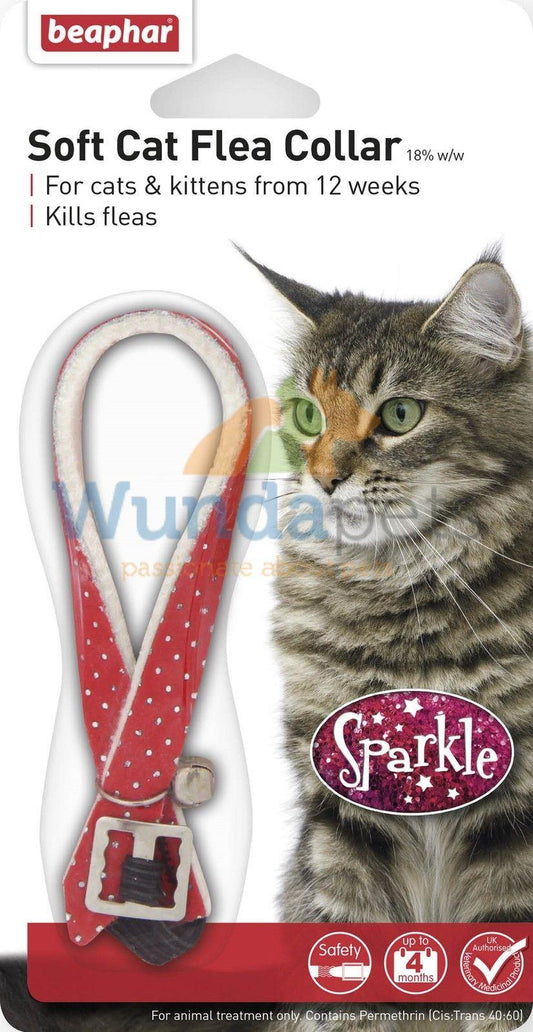 Beaphar Sparkle Velvet Cat Flea Collar Assorted Colours