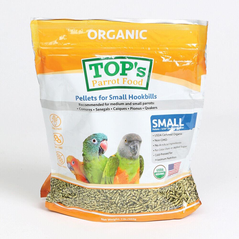 Top's Organic Parrot Food Small Pellets 453g