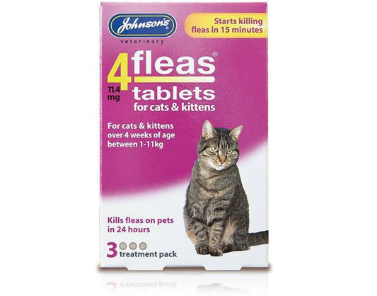 Johnson's Veterinary 4fleas Cat & Kittens 3 Tablets