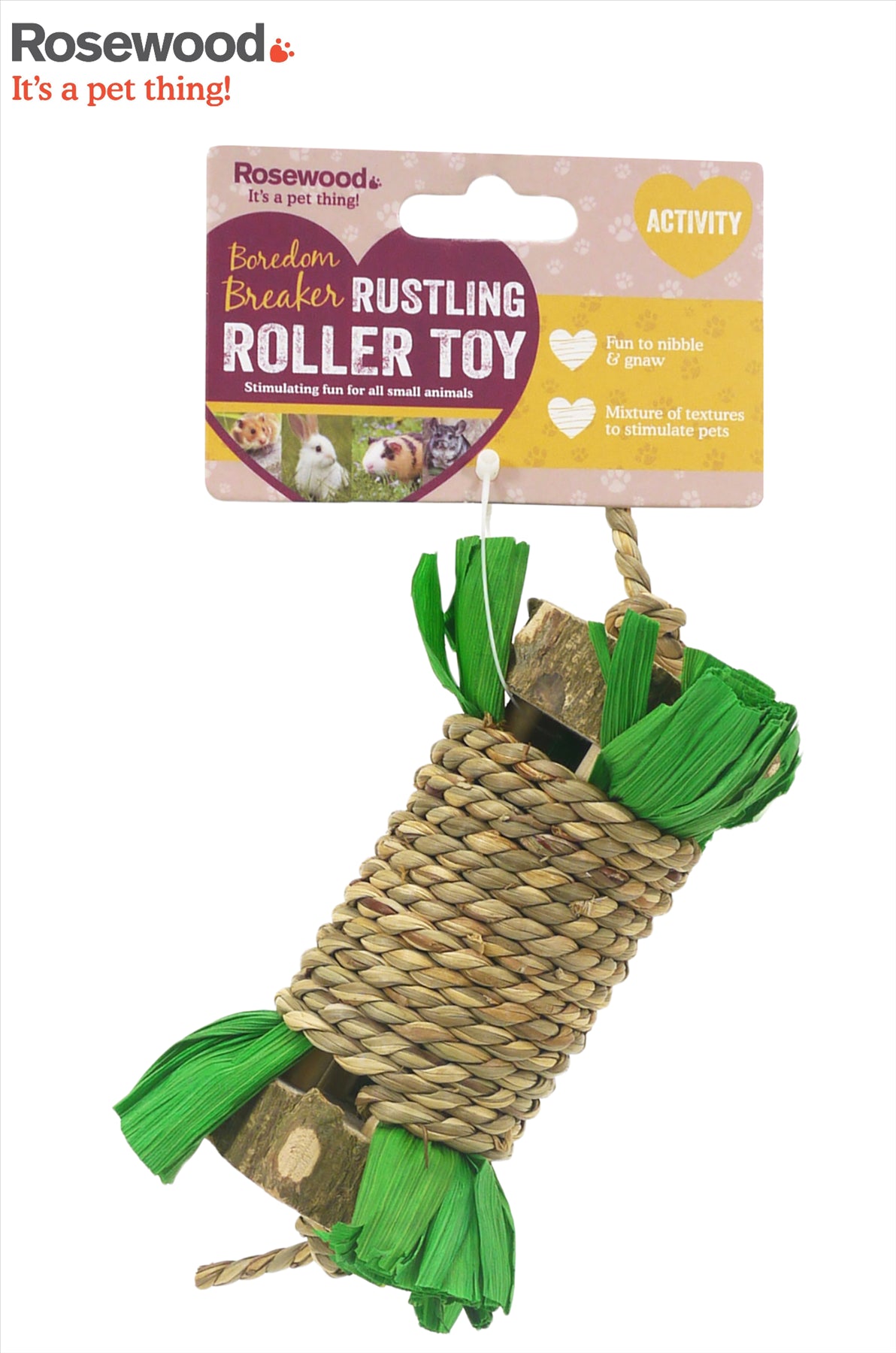 Rosewood Boredom Breaker Rustling Roller Toy