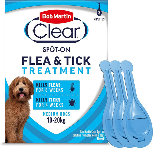 Bob Martin Clear Spot On For Medium Dogs 10-20kg 3 Pipettes