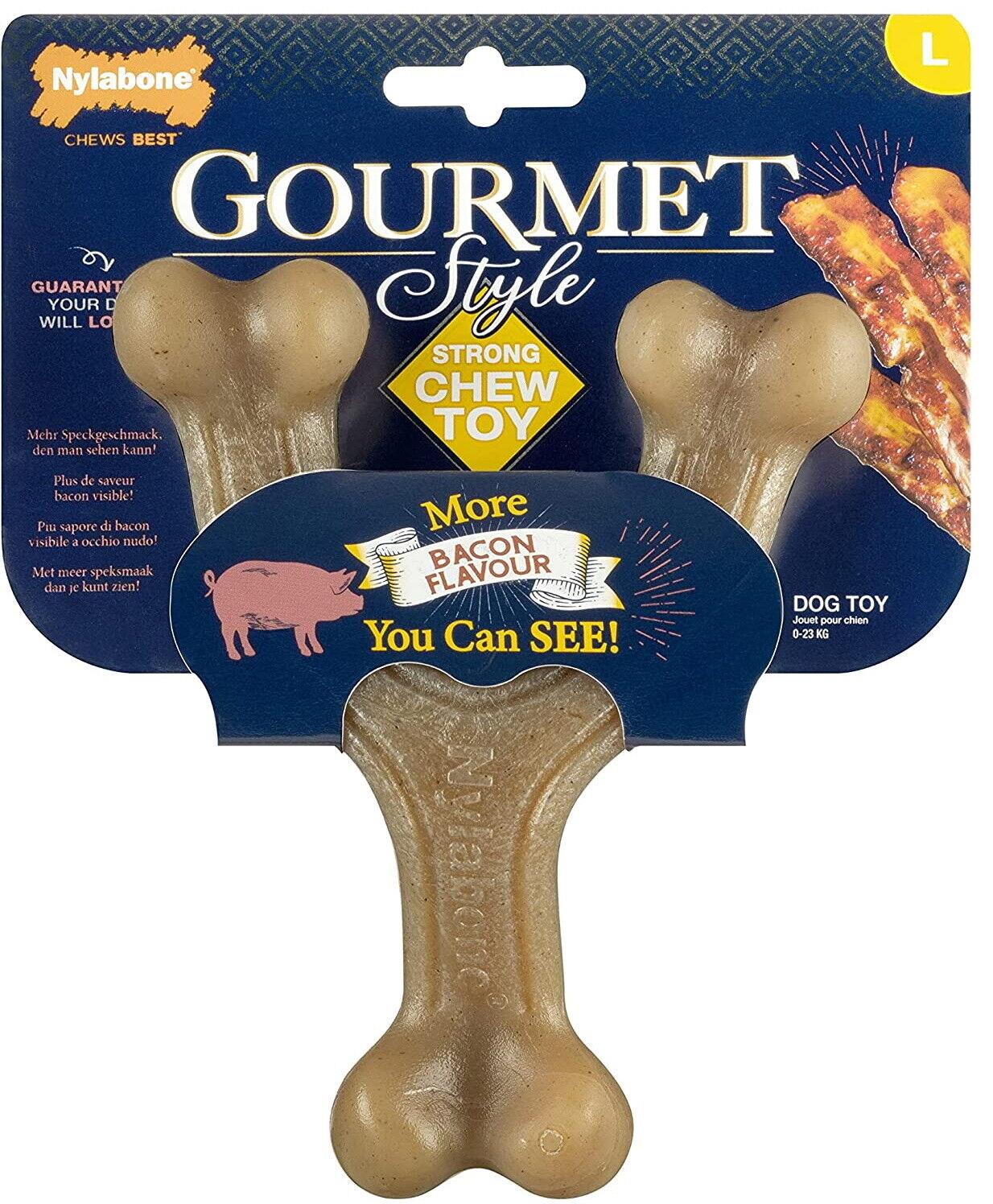 Nylabone Gourmet Style Wishbone Large - Bacon