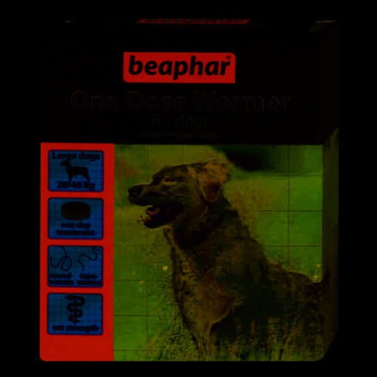 Beaphar One Dose Wormer Large Dog 4 Tablets