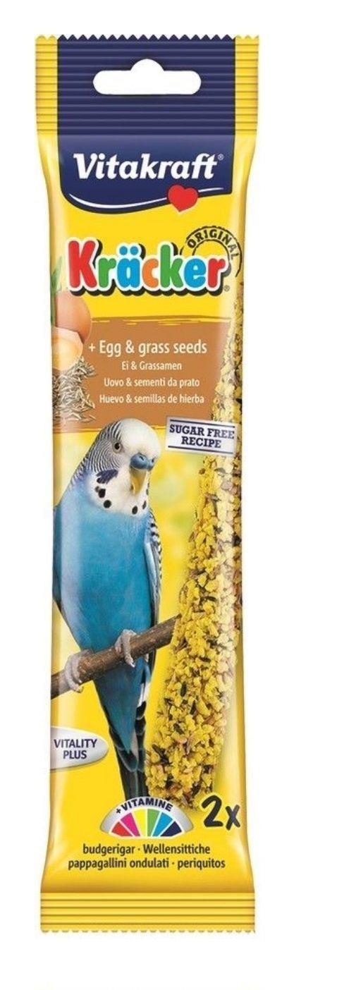 Vitakraft Kracker Budgie Egg & Grass Seeds Sticks 2pcs