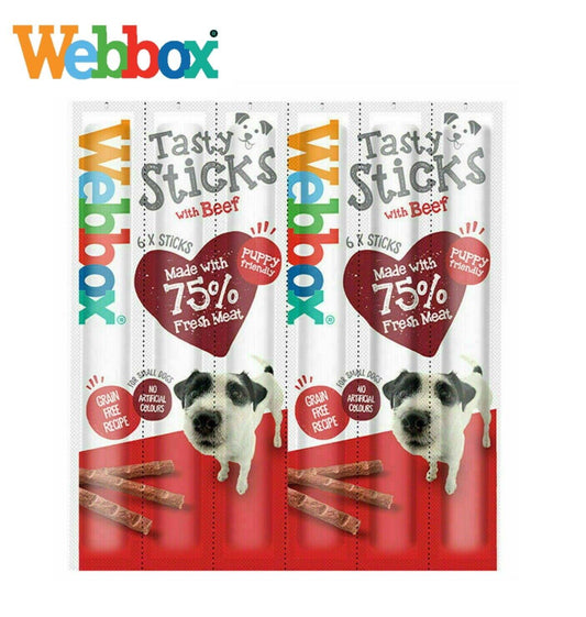 Webbox Small Dogs Delight Tasty Sticks Beef Flavour 6 Pcs