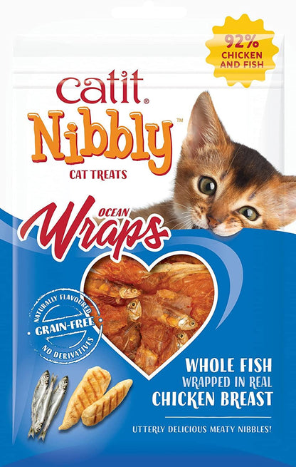 Catit Nibbly Ocean Wraps Chicken & Fish 30g