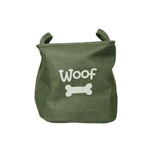 Rosewood Forest Green Canvas Pet Toy Basket