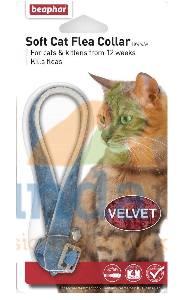 Beaphar Velvet Cat Flea Collar Assorted Colours