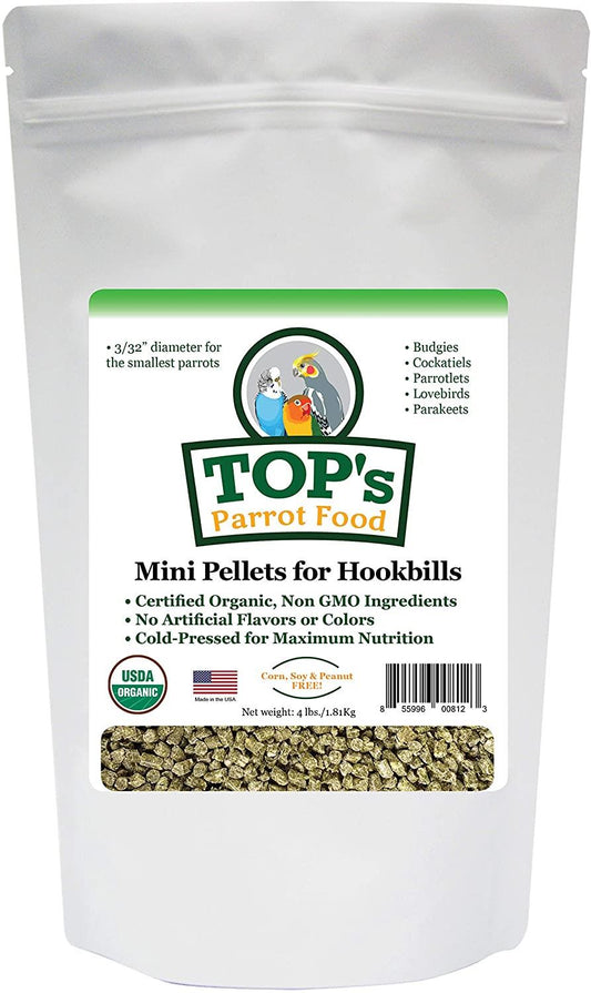 Top's Complete Parrot Food Mini Pellets For Hookbills 1.81kg