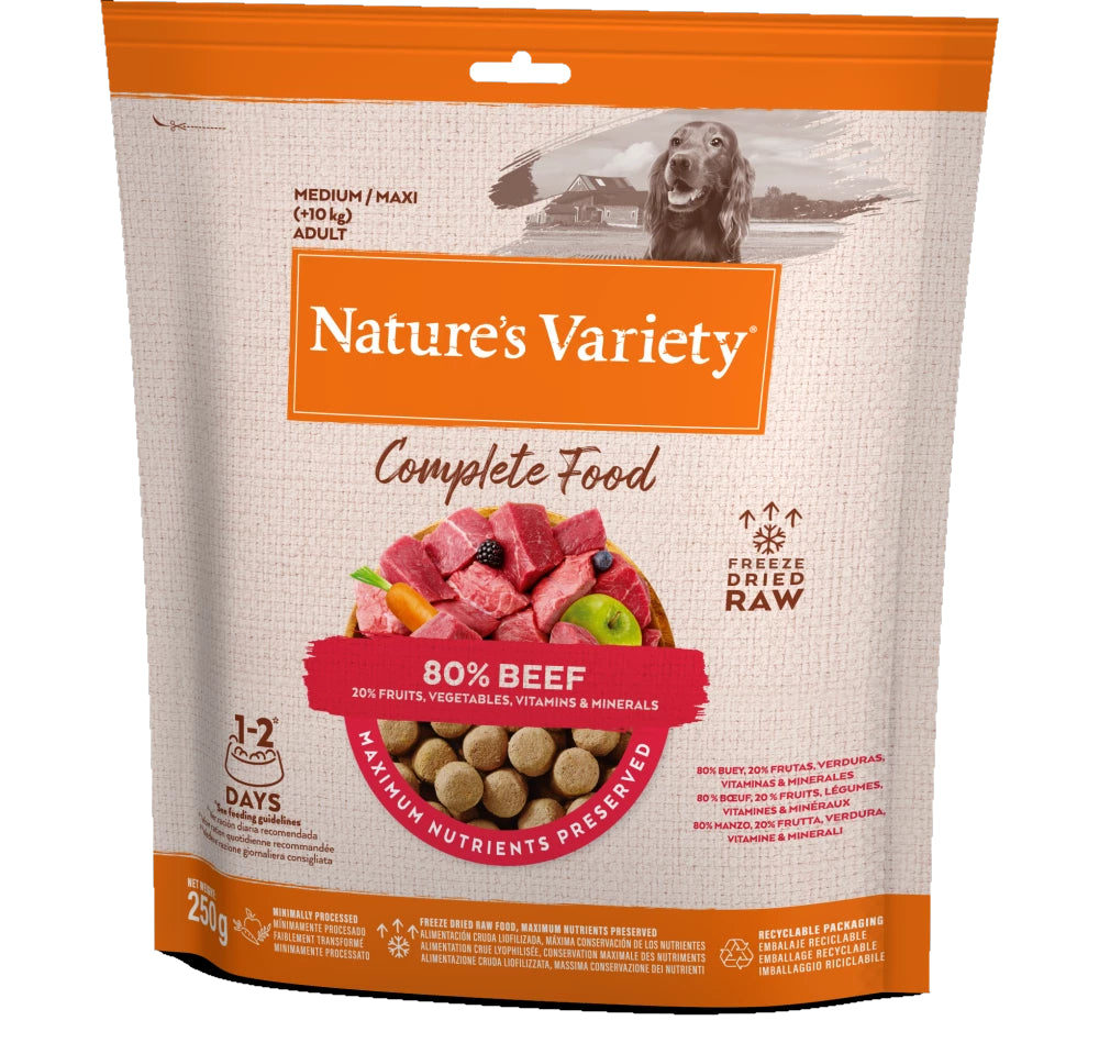 Natures Variety Freeze Dried Complete Food Beef 250g