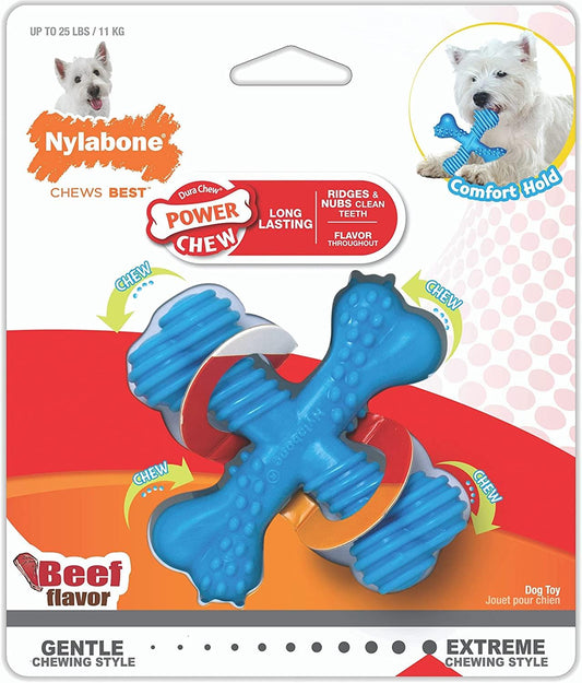 Nylabone Cross Bone Beef Small