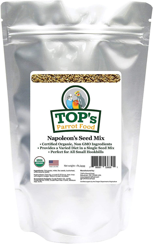 Top's Napoleon Small Parrots Seed & Soaking Mix 1lb