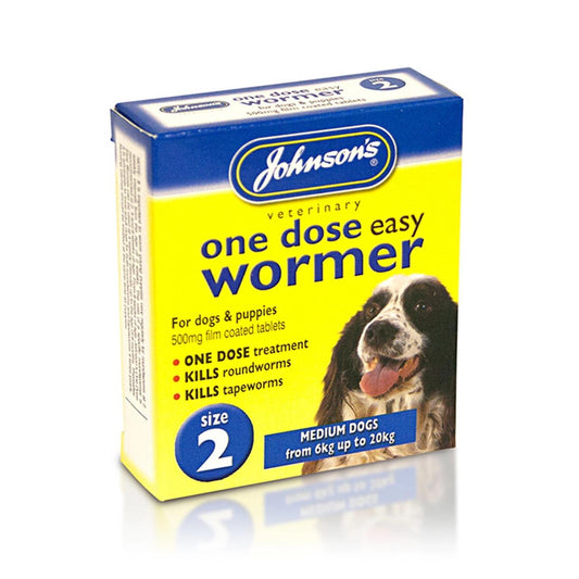 Johnson's Veterinary One Dose Dog Wormer Size 2