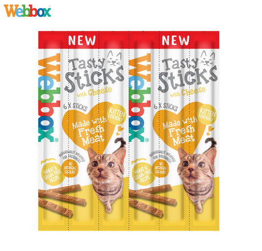 Webbox Cats Delight Tasty Sticks Cheese Flavour 6 Pack