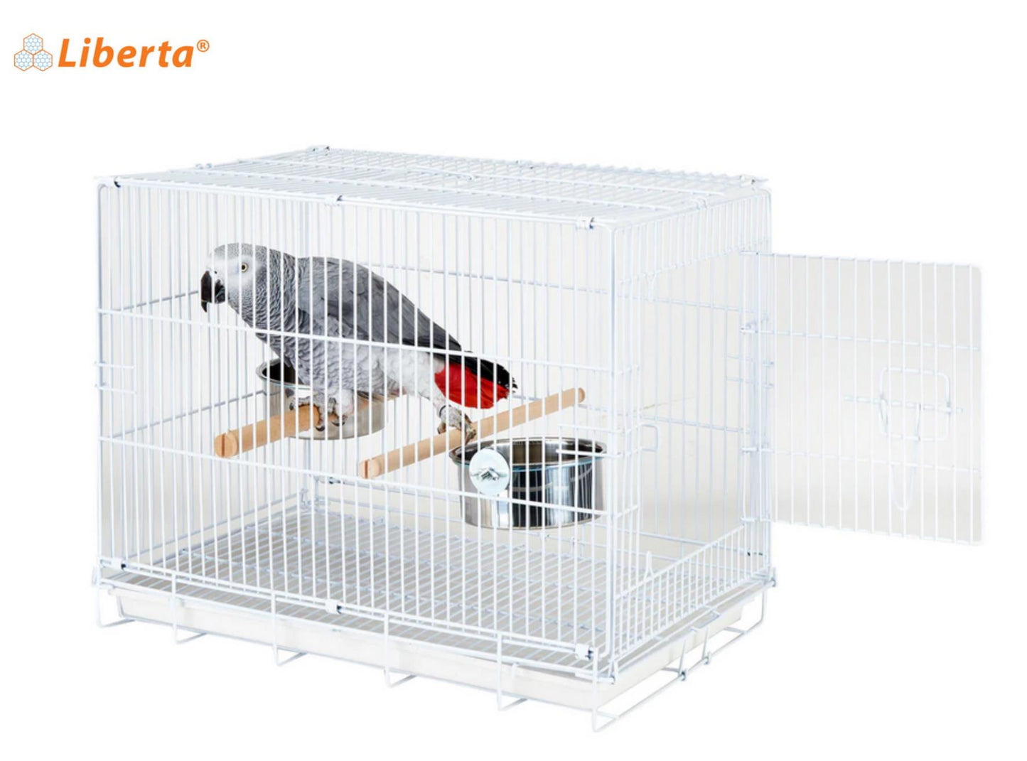 Liberta Parrot Carrier Carrying Cage White Small