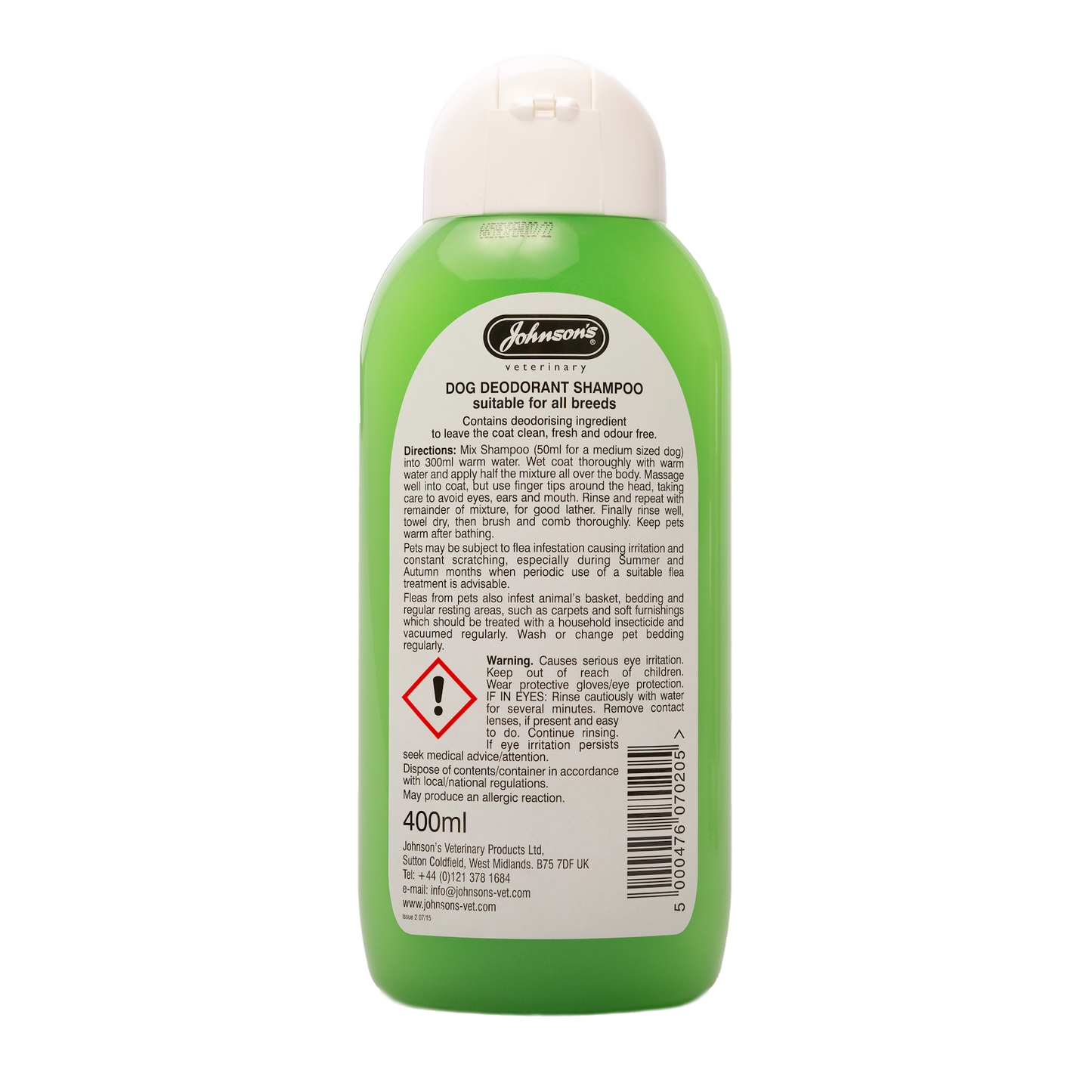 Johnson's Veterinary Dog Deodorant Shampoo 400ml