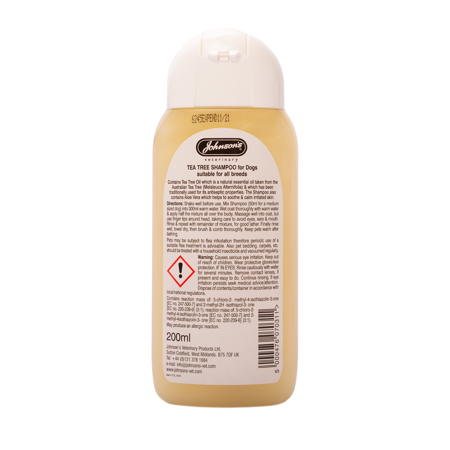 Johnson's Veterinary Tea Tree Shampoo For Dogs 200ml