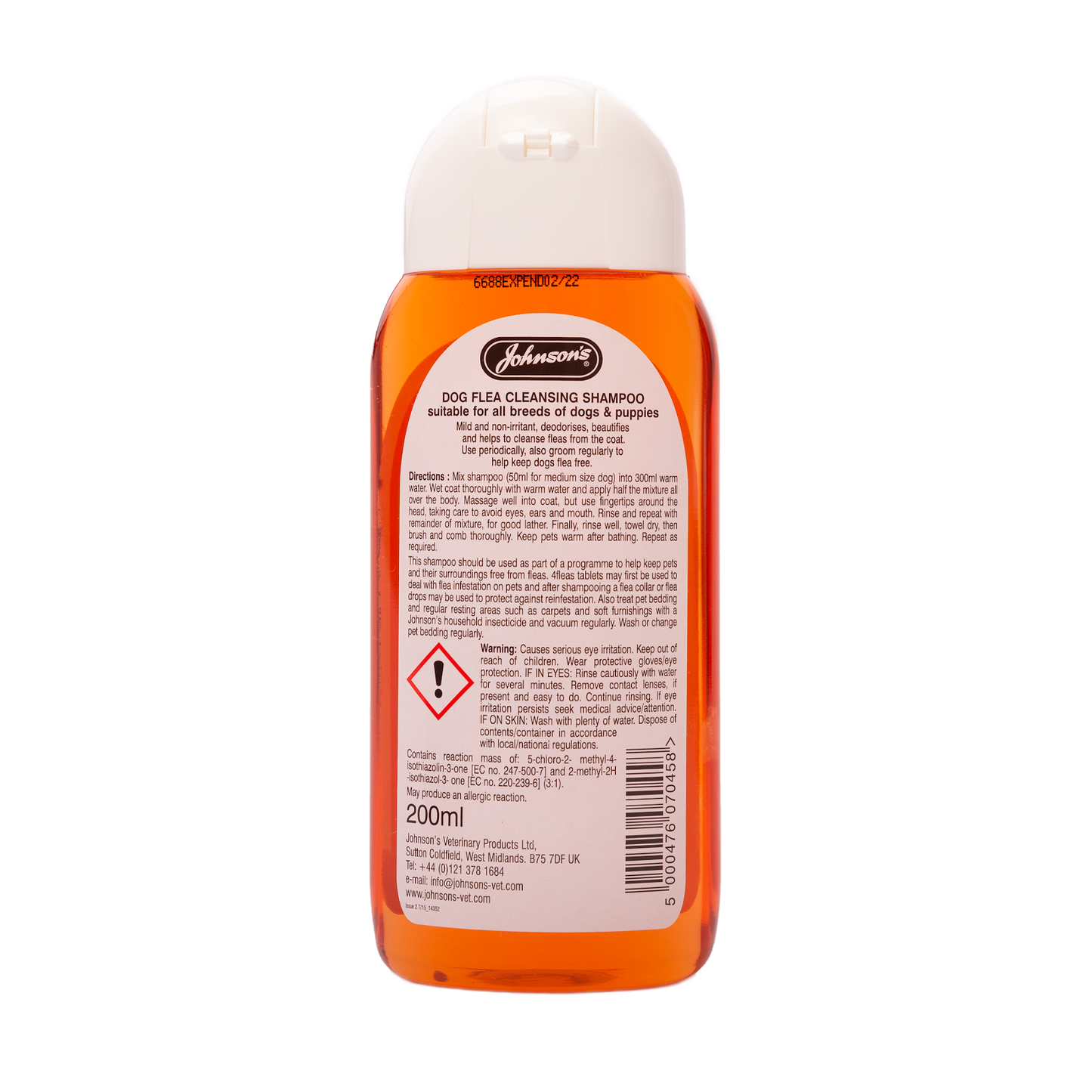 Johnson's Veterinary Dog Flea Cleansing Shampoo 200ml