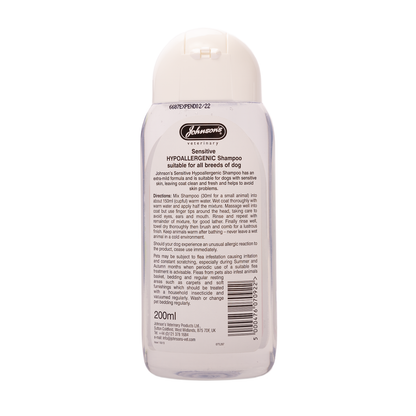 Johnson's Veterinary Sensitive Hypoallergenic Shampoo 200ml