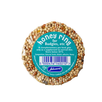 Johnson's Veterinary Budgie Honey Seed Ring 25g