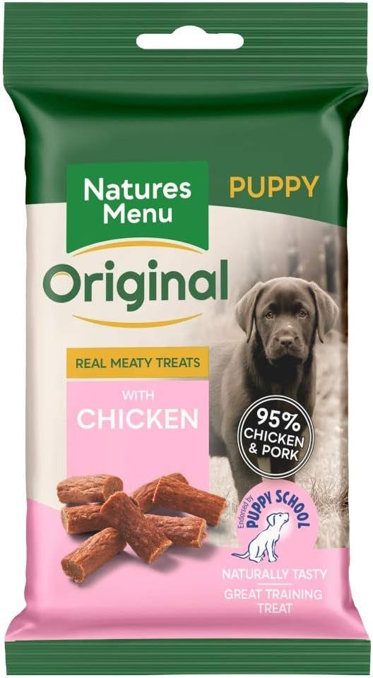 Natures Menu Real Meaty Puppy Treats Chicken & Pork 60g