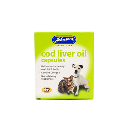 Johnson's Veterinary Cod Liver Oil Capsules 170 Capsules