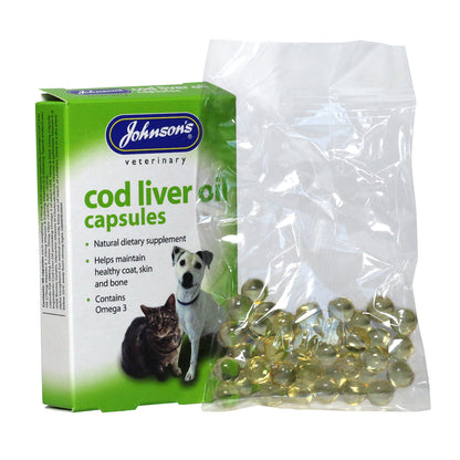 Johnson's Veterinary Cod Liver Oil Capsules 40 Capsules